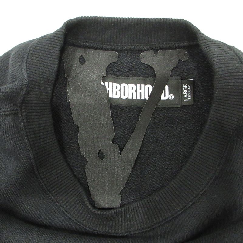 ネイバーフッド VLONE ヴィーローン NHVL C CREW LS プリント長袖スウェットシャツ CSM 01 S ブラック サイズ L 103 その他 メンズ
