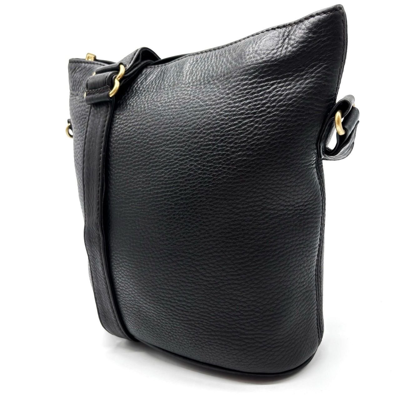 COACH Y 2 K grained leather g parts all black shoulder bag unisex コーチ ショルダーバッグ