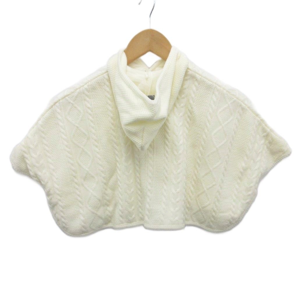 ミキハウス mikihouse ケーブル編み あったかニットケープ ポンチョ ベビー服 コート ジャンパー 60-90 cm アイボリー 43-4801-950