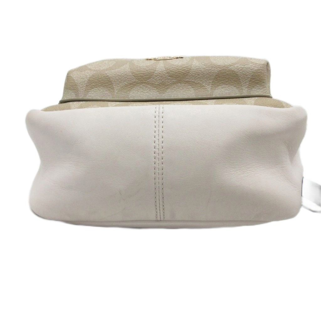  コーチ COACH チャーリー リュックサック デイパック シグネチャー ミニ PVC ベージュ アイボリー リュック バックパック バッグ