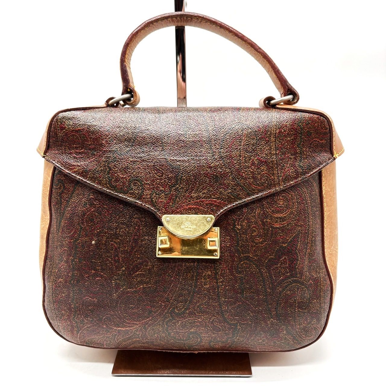 良品】 ETRO エトロ ハンドバッグ ショルダーバッグ 2way ペイズリー柄