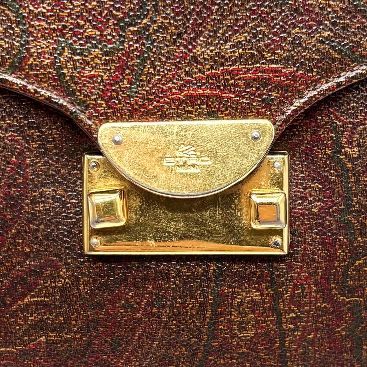 良品】 ETRO エトロ ハンドバッグ ショルダーバッグ 2way ペイズリー柄