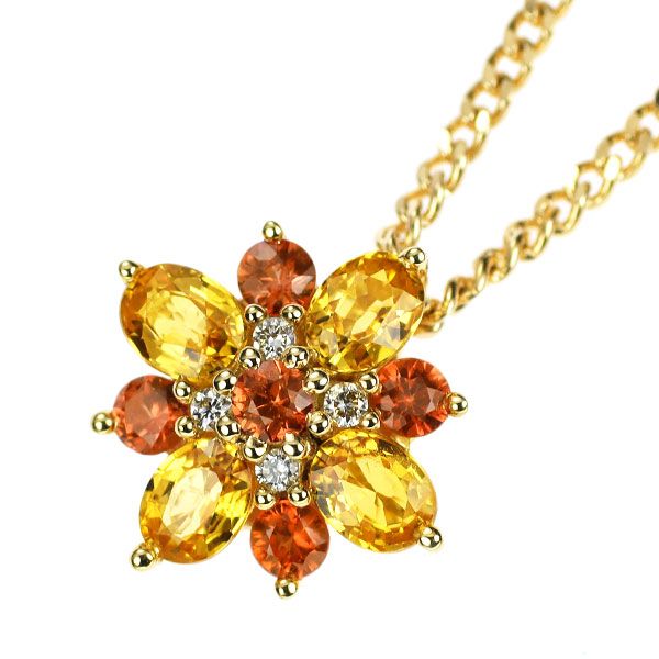 【綾様♡専用】サファイアとダイヤモンドのヘッド K18YG カラーサファイア ダイヤモンド ペンダントネックレス 0.94ct D0