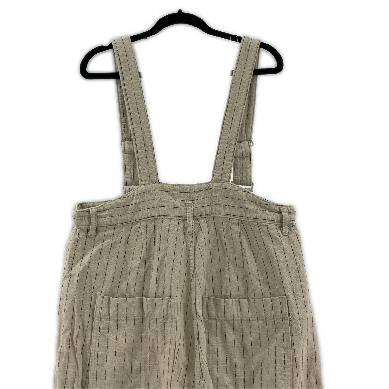 niko and ニコアンド ストライプサロペット sizeL/アイボリー