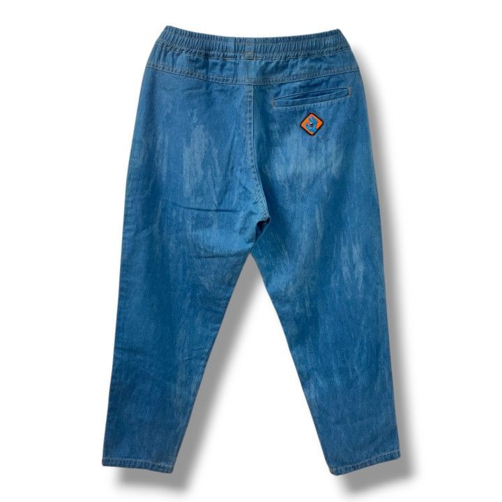 SANTA CRUZ 藍染リメイク スケーターパンツ Mサイズ デニム調 イージー