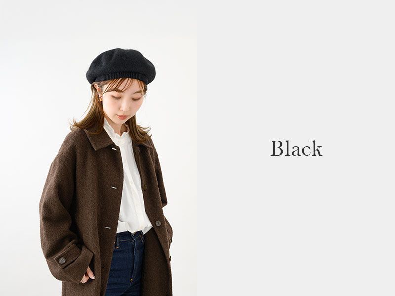 YOKOI BERET Celia セリア アンゴラ混 起毛リブベレー ヨコイベレー よこい yo-br 019 ベレー 帽子 秋 冬 ニット メンズ レディース 国産