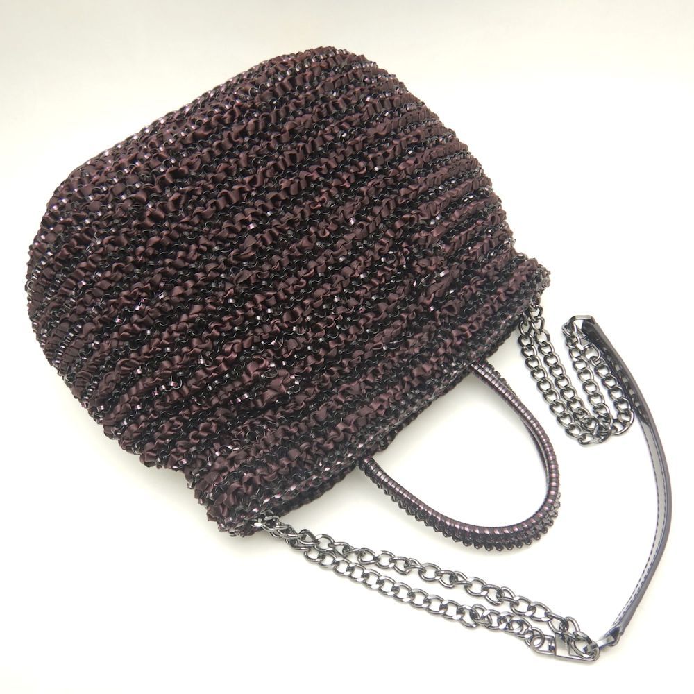  アンテプリマ クリスタッロフィオッコ リボン 2 WAY ハンドバッグ PVCワイヤー パープル レディース 253335 ハンドバッグ バッグ