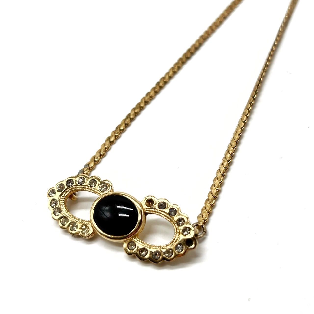 良品】 GIVENCHY ジバンシー ネックレス オニキス ゴールド金具 