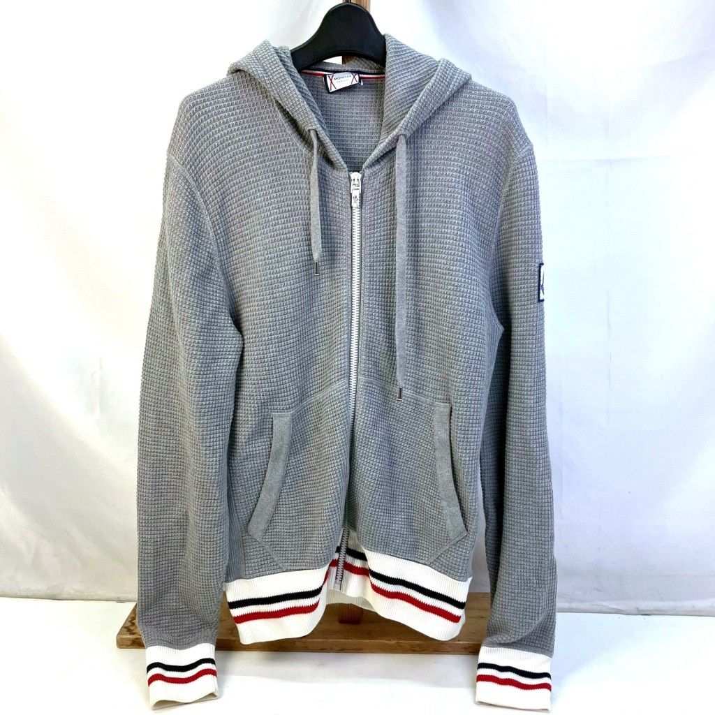 01w-5629 モンクレール ガム ブルー MONCLER GAMME BLEU トリコットニット カーディガン D13919420000 909AA グレー サイズS メンズ トップス 品