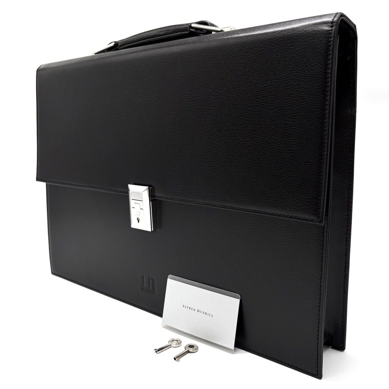 【美品】ダンヒル　ビジネスバッグ　A4収納可能　ブラック　レザー　ダイヤルロック ✨美品✨ dunhill ダンヒル ハンドバッグ ビジネスバッグ レザー 革