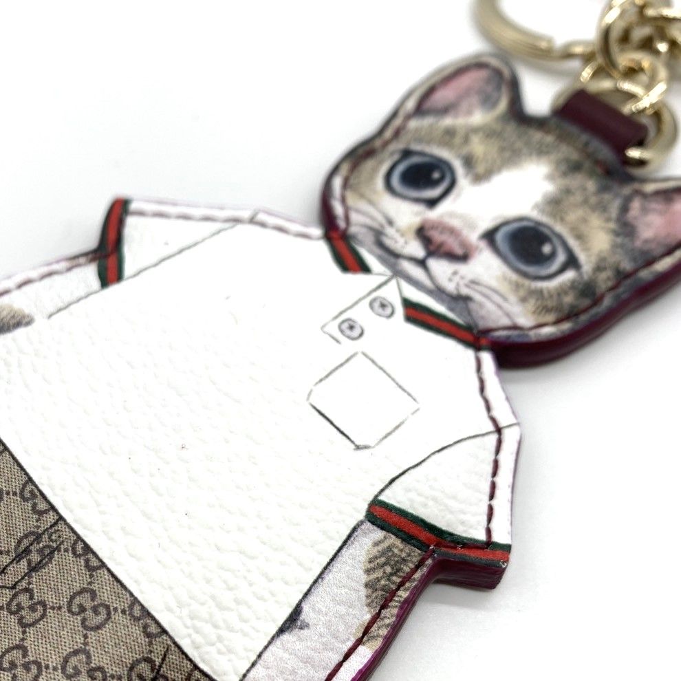 グッチ キーホルダー 日本限定 ヒグチユウココラボ 猫 (BORIS)チャーム
