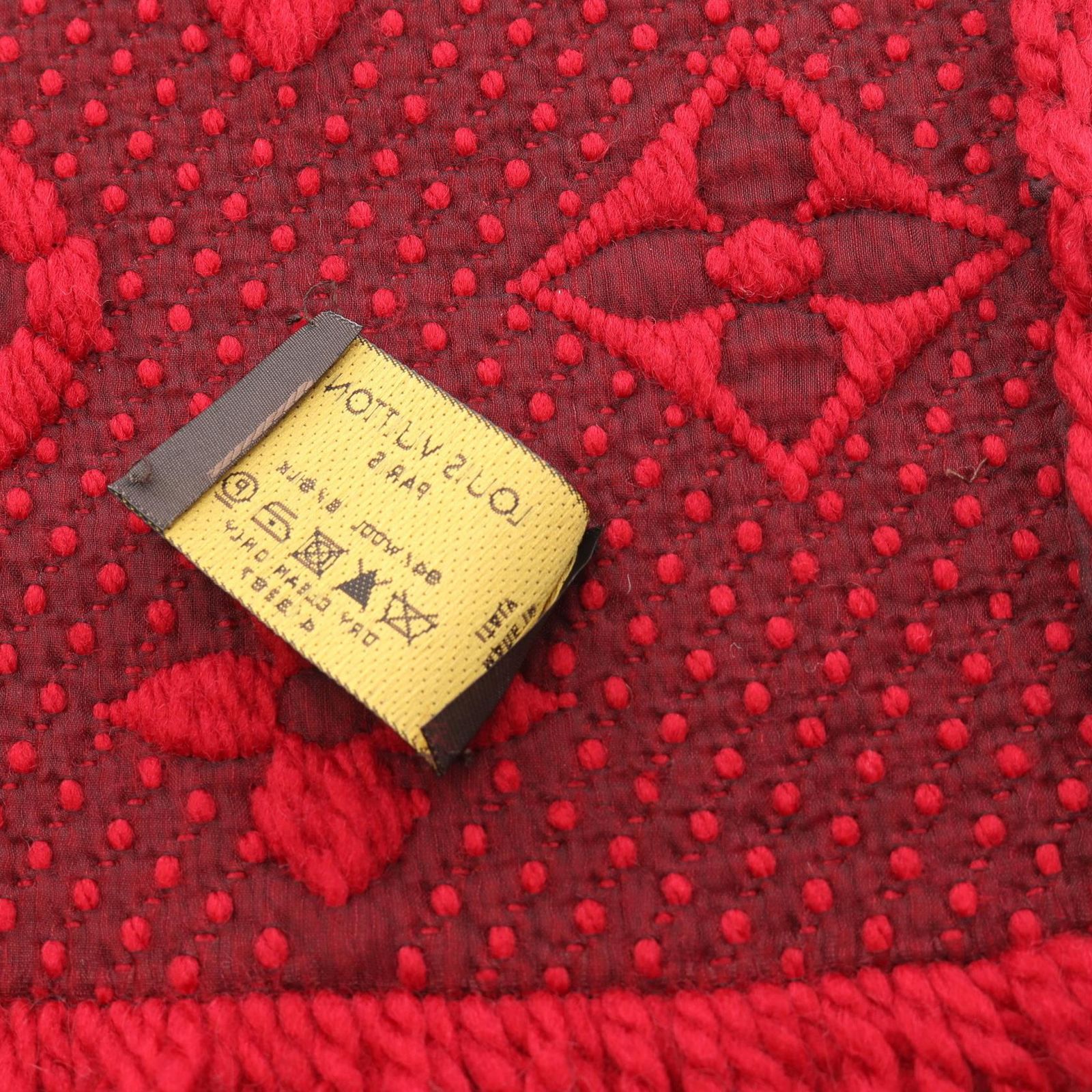 ルイヴィトン エシャルプ ロゴマニア レッド マフラー 0627s27 ルイヴィトン エシャルプ ロゴマニア レッド マフラー 0627s27