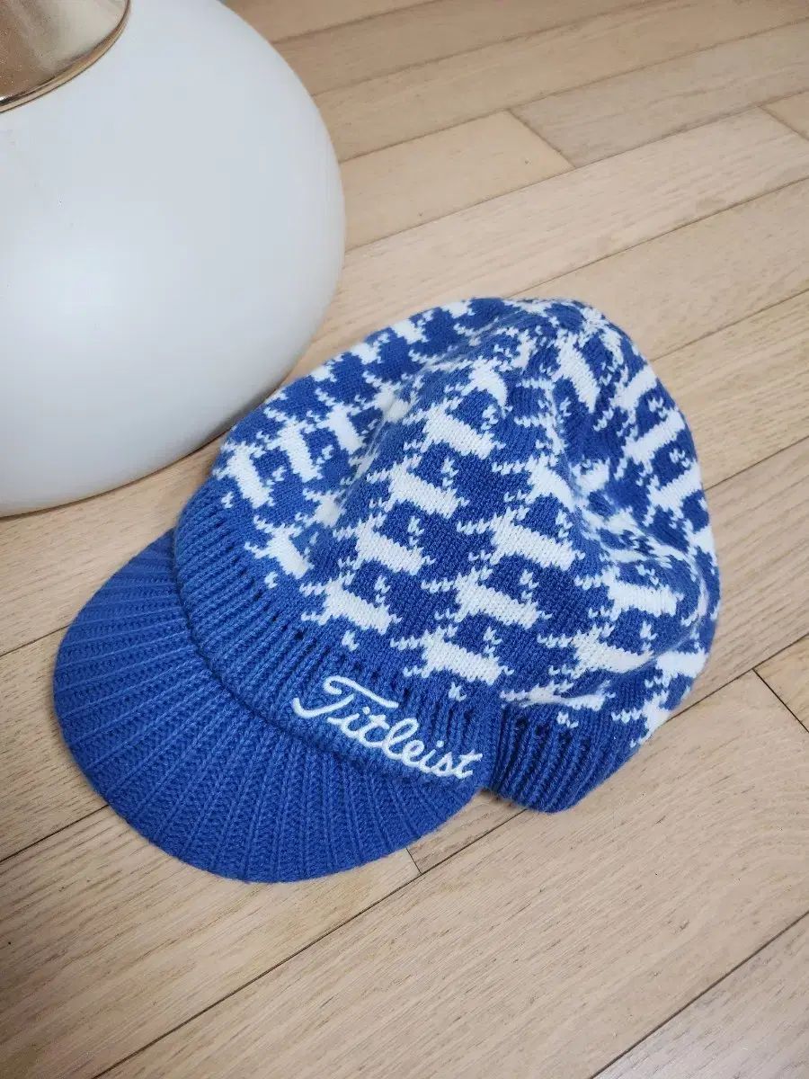 Titleist タイトリスト ゴルフ サンキャップ ニット ブルー 白