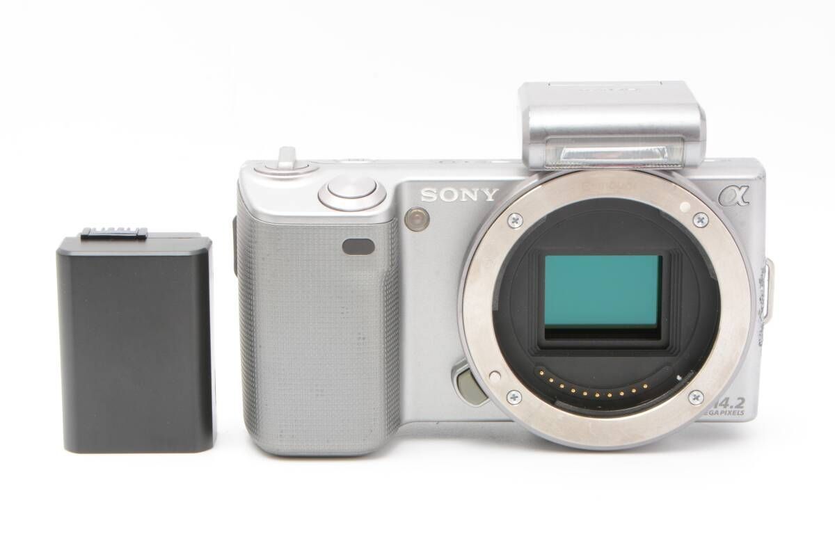外観並品 SONY NEX-5 シルバー ボディ LL4965 Z026
