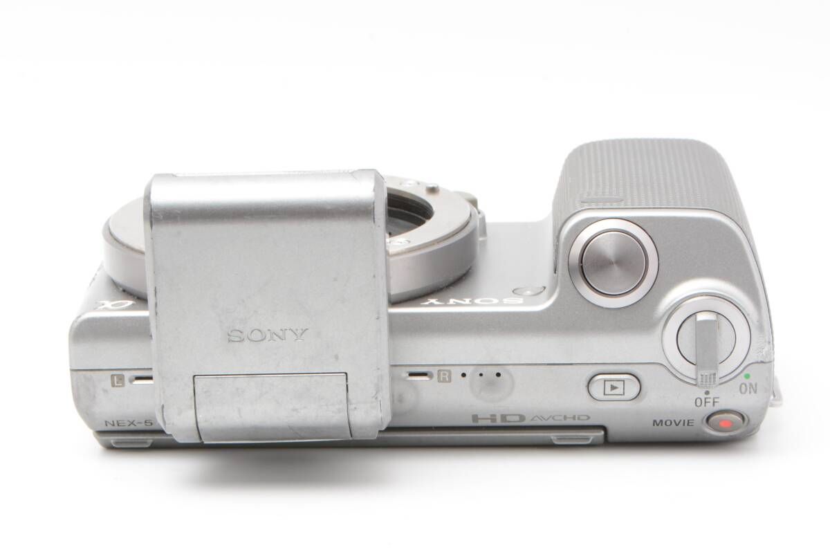 外観並品 SONY NEX 5 シルバー ボディ LL 4965 Z 026 充電器 ミラーレス一眼 