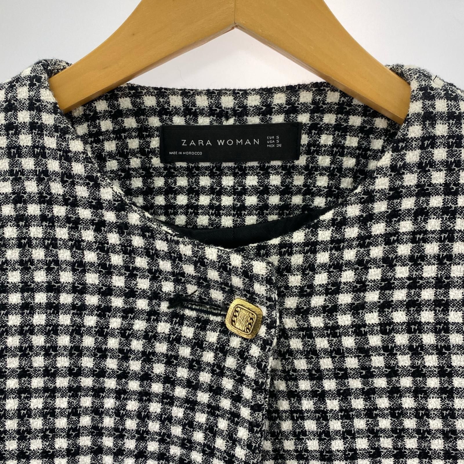 サラウーマン ZARA WOMAN ザラ ウーマン ボア ロング コート sizeM/ベージュ