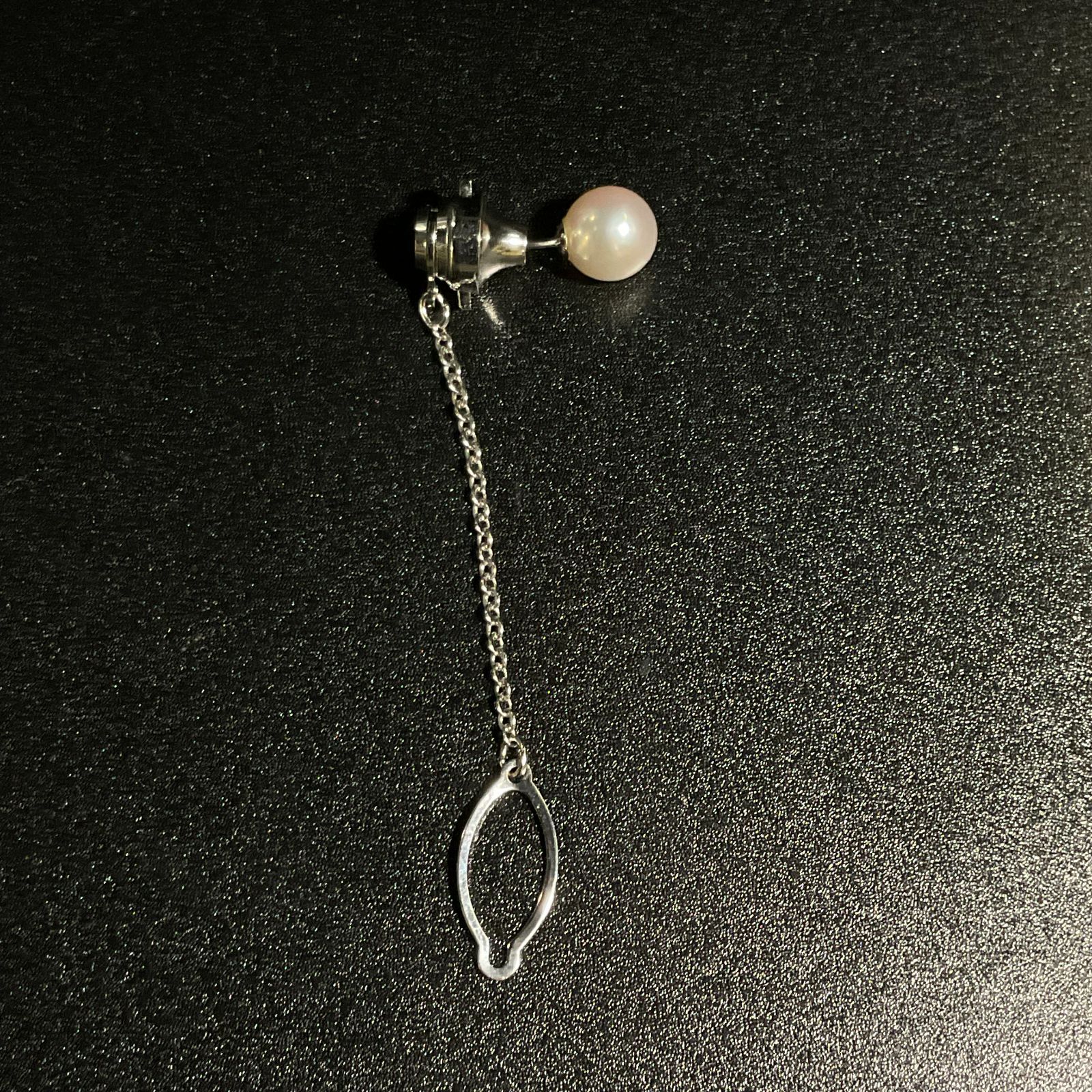 パール K 14 WG ネクタイピン パール付き8.9 mm 4.7 g