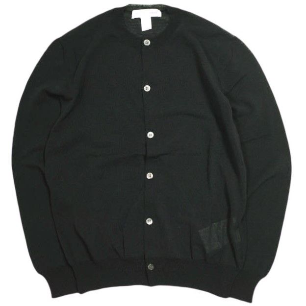 COMME des GARCONS SHIRT コムデギャルソンシャツ ハイゲージクルーネックカーディガン S25520 L BLACK ニット トップス g24045
