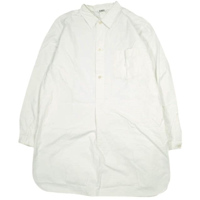 KABEL カベル 日本製 プルオーバーロングシャツ KL0320-01-1108VC 3 WHITE 長袖 トップス KABEL カベル 日本製 プルオーバーロングシャツ KL0320-01-1108VC 3