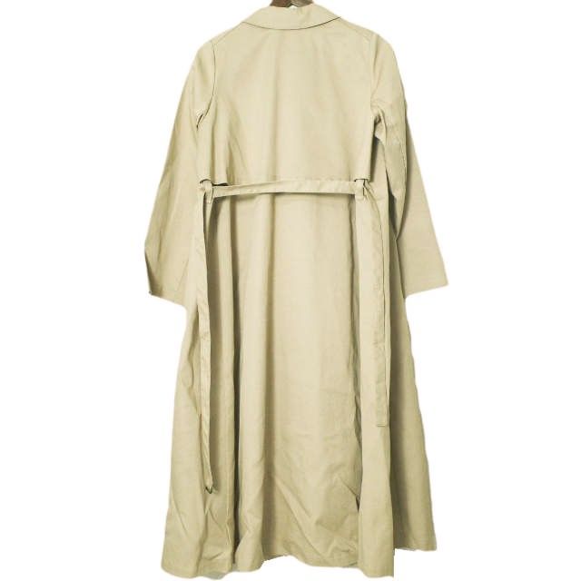 ECOLE DE CURIOSITES エコールドキュリオジテ フランス製 ボンディング シングルトレンチコート M BEIGE ステン ベルテッド アウター g24068