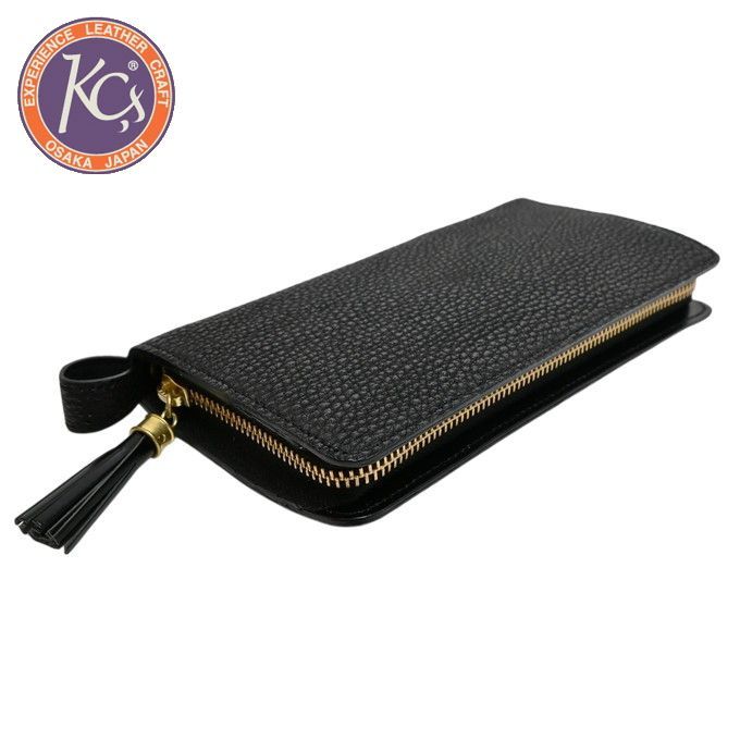 KC s ケイシイズ ラウンドジップ ウォレット 姫路黒桟 ブラック 革の黒ダイヤ 長財布 財布 牛革 ケーシーズ kcs 2025 aw b
