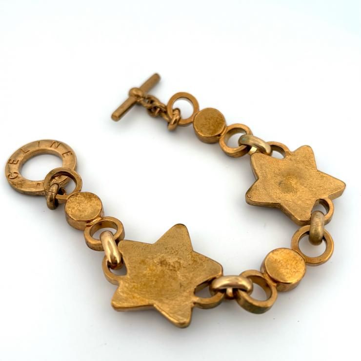 CELINE ヴィンテージ スターラインストーン ブレスレット 鑑定済み