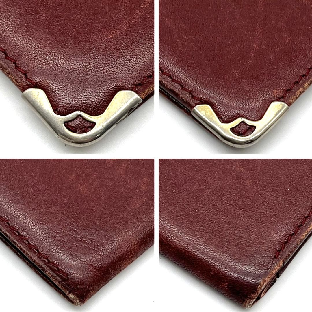 Cartier マネークリップ 二つ折り マストライン ビンテージ ボルドー Cartier マネークリップ 二つ折り マストライン ビンテージ ボルドー