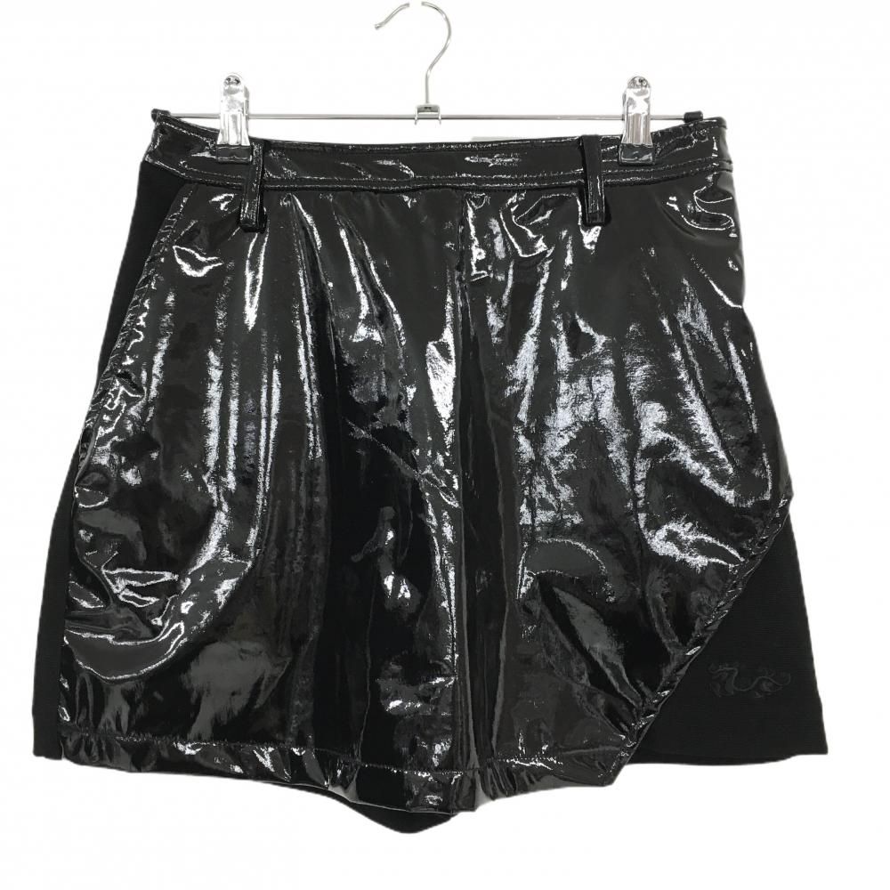 ダンスウィズドラゴン キュロットスカート 黒 異素材 エナメル調 レディース 3 L ゴルフウェア Dance With Dragon