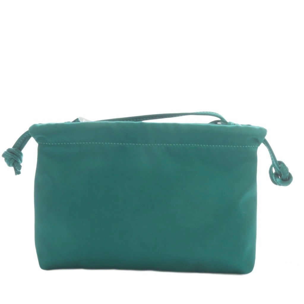 セルリ CELERI ドゥーズィエムクラス取扱 25SS SATIN MINI POUCH サテンポーチ ハンドバッグ チェーン ショルダーバッグ 2way 斜め掛け 巾着 グリーン YO9