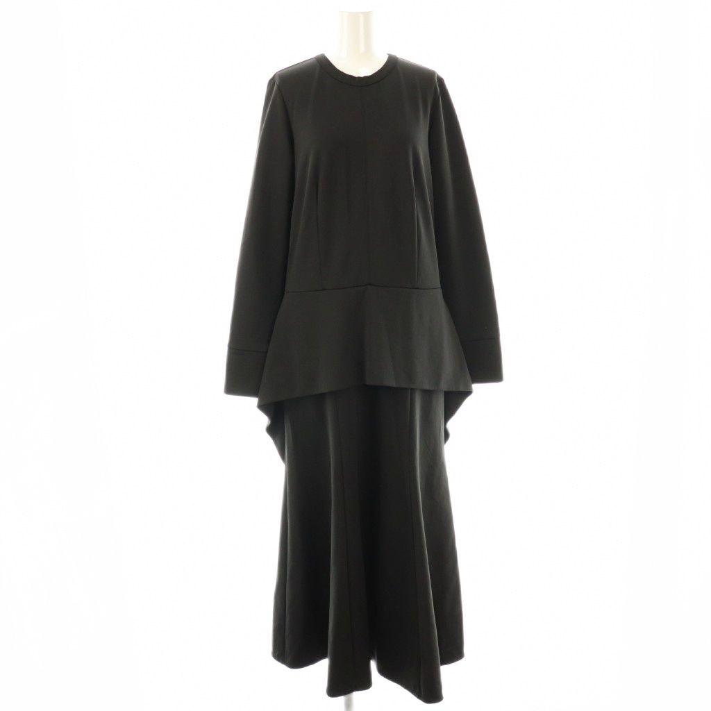 アンスリード UN3D. 23SS ボンディング ラッフル ワンピース 38 ブラック ES OS