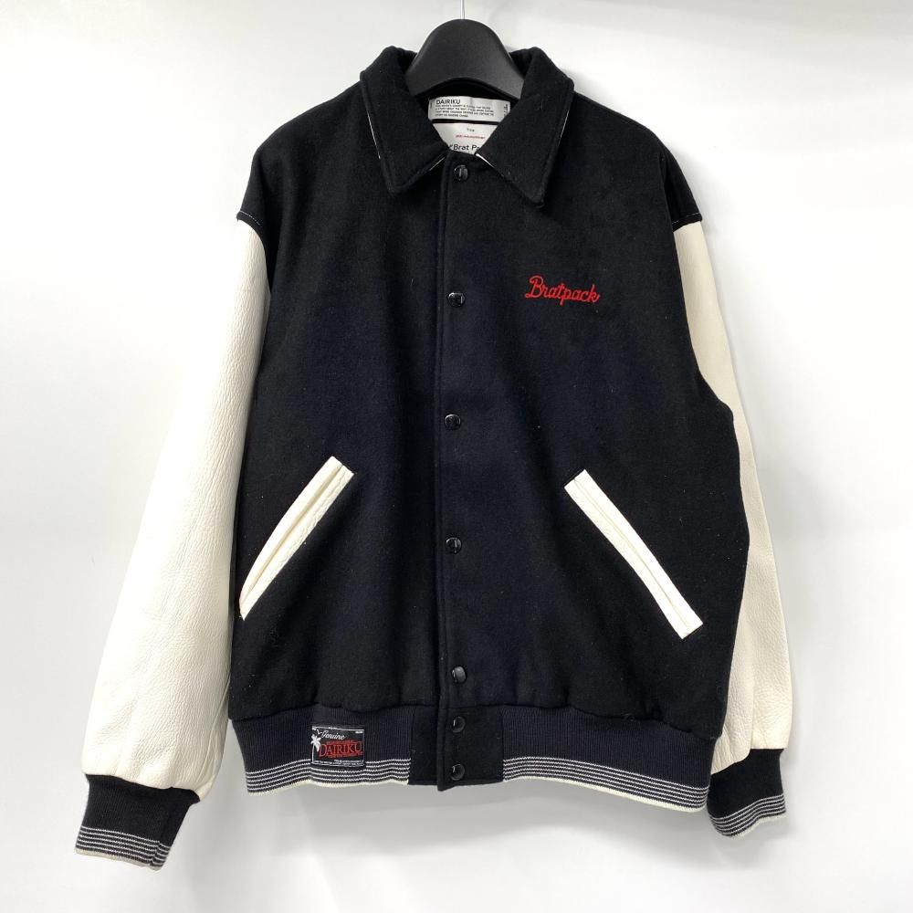 【中古】DAIRIKU 21AW　Andrew Stadium Jacket　ブラック　サイズM スタジャン ダイリク[17][240017730948] 中古】DAIRIKU 21AW Andrew Stadium Jacket ブラック サイズM