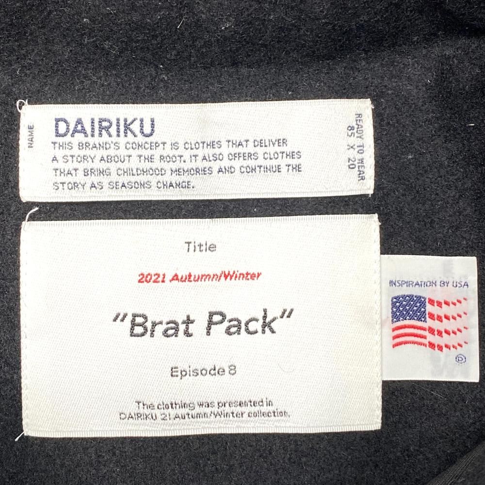 中古】DAIRIKU 21AW Andrew Stadium Jacket ブラック サイズM