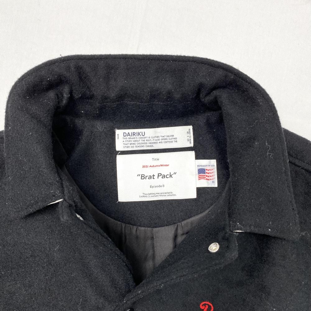 【中古】DAIRIKU 21AW　Andrew Stadium Jacket　ブラック　サイズM スタジャン ダイリク[17][240017730948] 中古】DAIRIKU 21AW Andrew Stadium Jacket ブラック サイズM