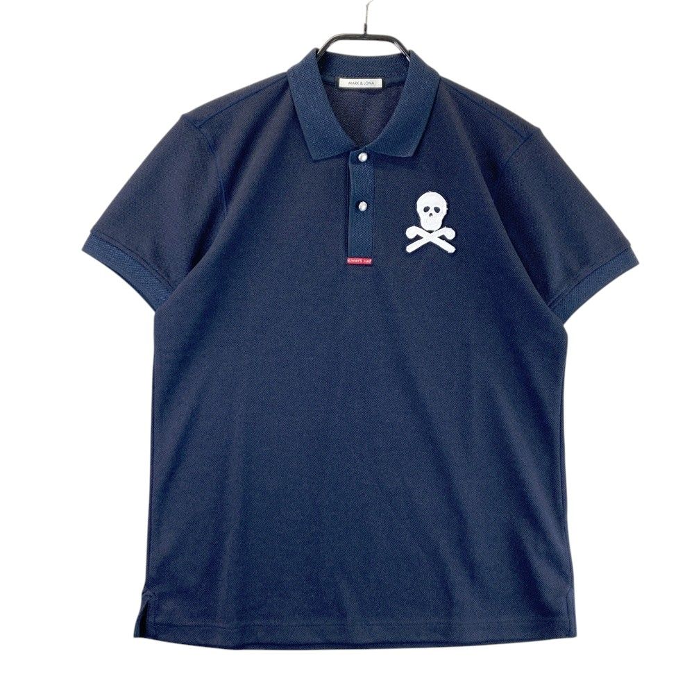 サイズ 46 MARK-LONA マークアンドロナ 半袖ポロシャツ ネイビー系 ゴルフウェア メンズ ストスト
