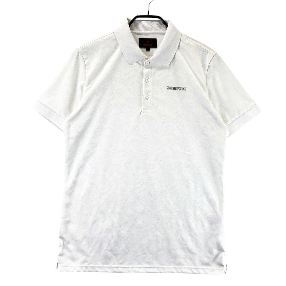 サイズ L BRIEFING GOLF ブリーフィング 半袖ポロシャツ カモフラ柄 ホワイト系 240101557208 ゴルフウェア メンズ ストスト