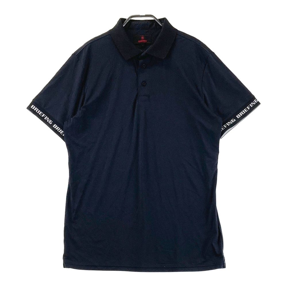 サイズ L BRIEFING GOLF ブリーフィング モデル 半袖ポロシャツ 袖ロゴ ネイビー系 240101558086 ゴルフウェア メンズ ストスト