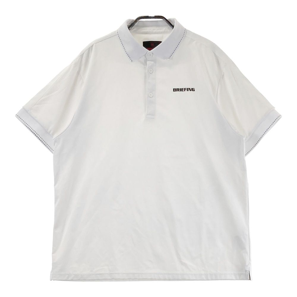 サイズ M BRIEFING GOLF ブリーフィング モデル 半袖ポロシャツ ロゴライン ホワイト系 240101558087 ゴルフウェア メンズ ストスト