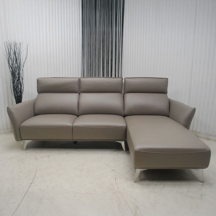 アウトレット 現品限り 一部 大 ラグジュアリーモダン L型 カウチソファー グレイ色 ハイバッグ 240917 mhy 429左カウチ