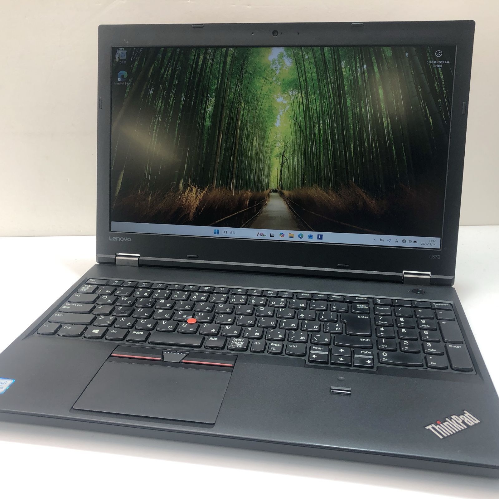 バッテリー良好❣❣ 大画面 Lenovo ThinkPad L570 Core i5-7200U メモリ8GB SSD256GB DVD カメラ Bluetooth WINDOWS 11