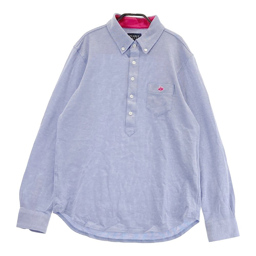 サイズ 5 PEARLY GATES パーリーゲイツ 長袖ポロシャツ ブルー系 240101560865 ゴルフウェア メンズ ストスト