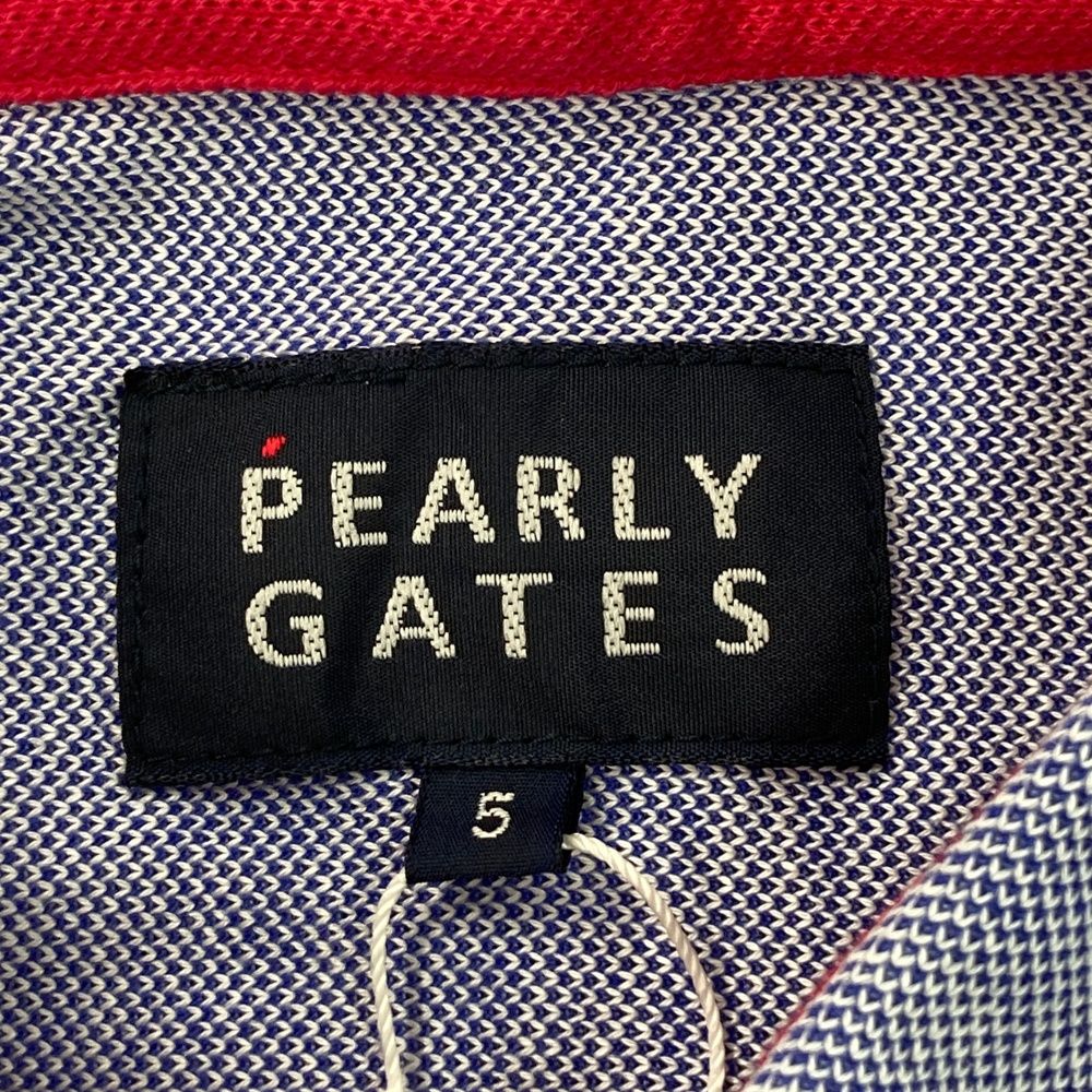 サイズ：5 PEARLY GATES パーリーゲイツ 良い 長袖ポロシャツ ブルー系