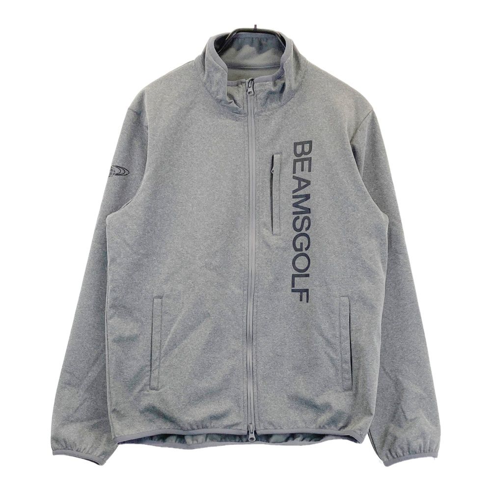 サイズ L BEAMS GOLF ビームスゴルフ ロゴプリント 裏起毛 長袖ジャケット グレー系 240101561093 ゴルフウェア メンズ ストスト