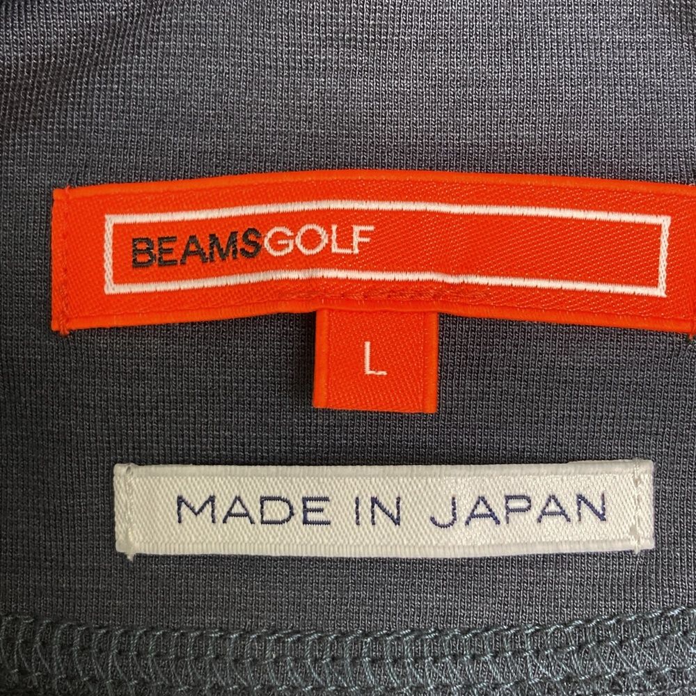 サイズ：L BEAMS GOLF ビームスゴルフ  刺繍入り ハイネック長袖Tシャツ  グレー系 [240101561094] ゴルフウェア メンズ ストスト サイズ：L BEAMS GOLF ビームスゴルフ 刺繍入り ハイネック長袖Tシャツ