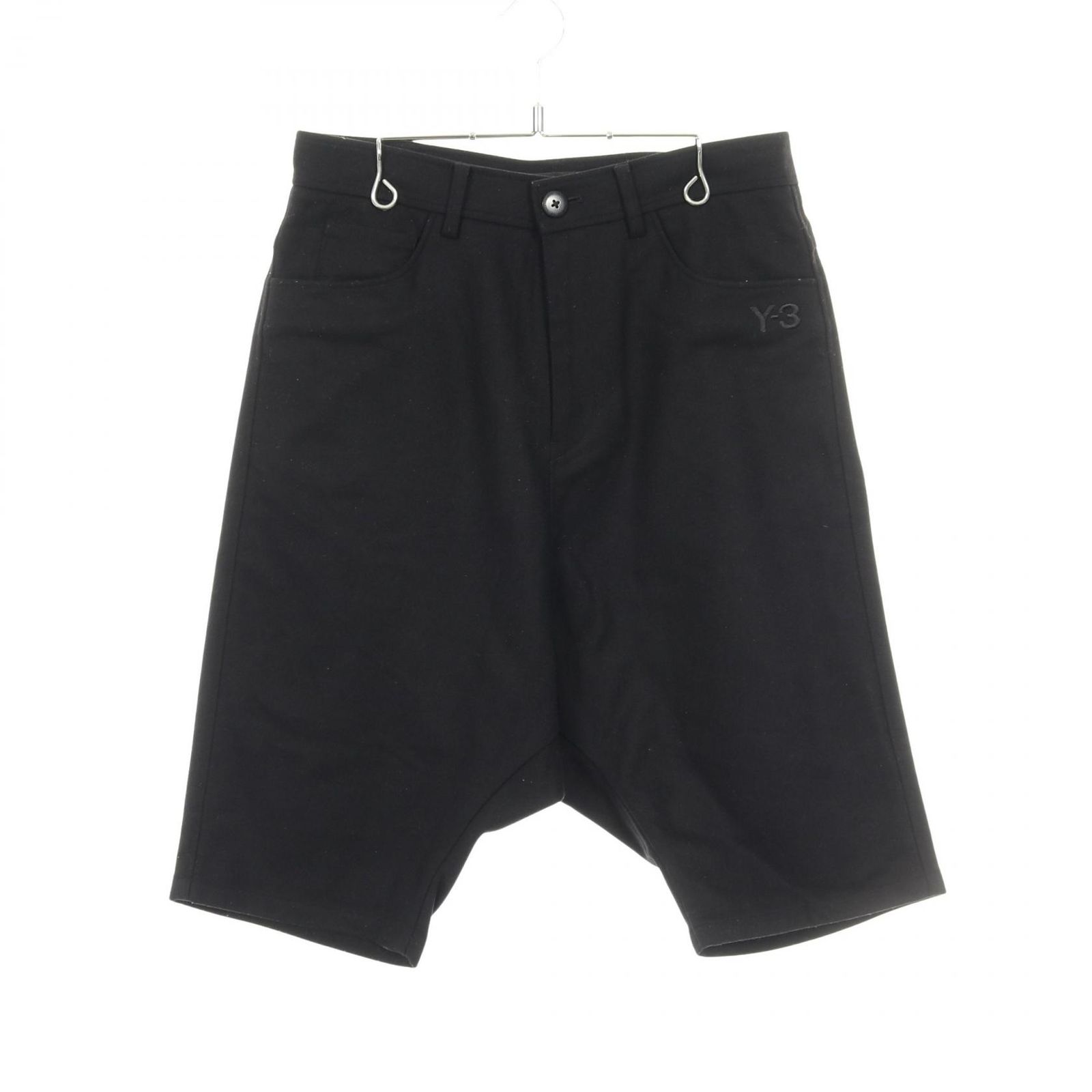 ワイスリー Y-3 サルエルパンツ CE8663 ブラック ウール ハーフパンツ メンズ Used A