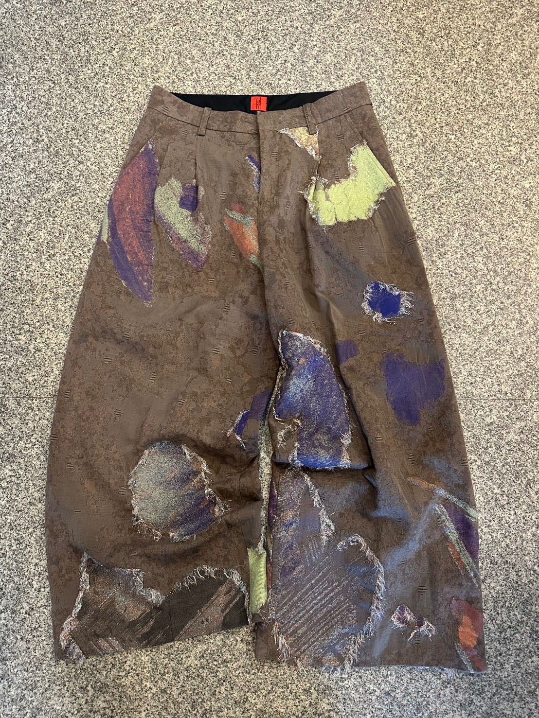 Haat ISSEY MIYAKE レーヨン混紡 ワイドクロップドパンツ