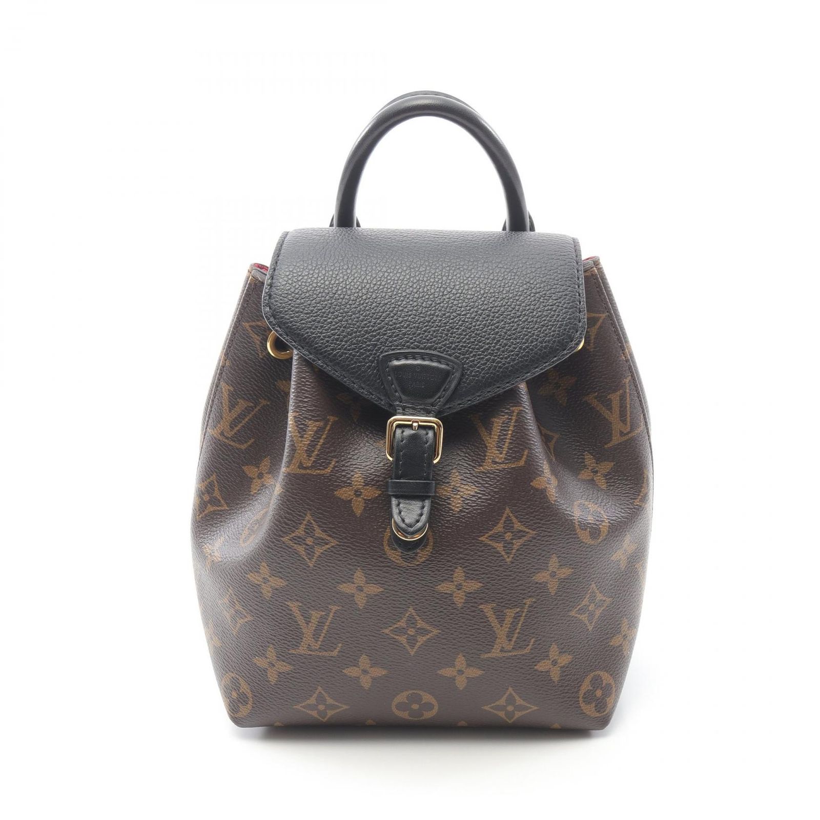 ルイ ヴィトン LOUIS VUITTON リュックサック バックパック モンスリ NM BB M45516 ノワール PVCコーティングキャンバス レザー モンスリ NM BB レディース Used A