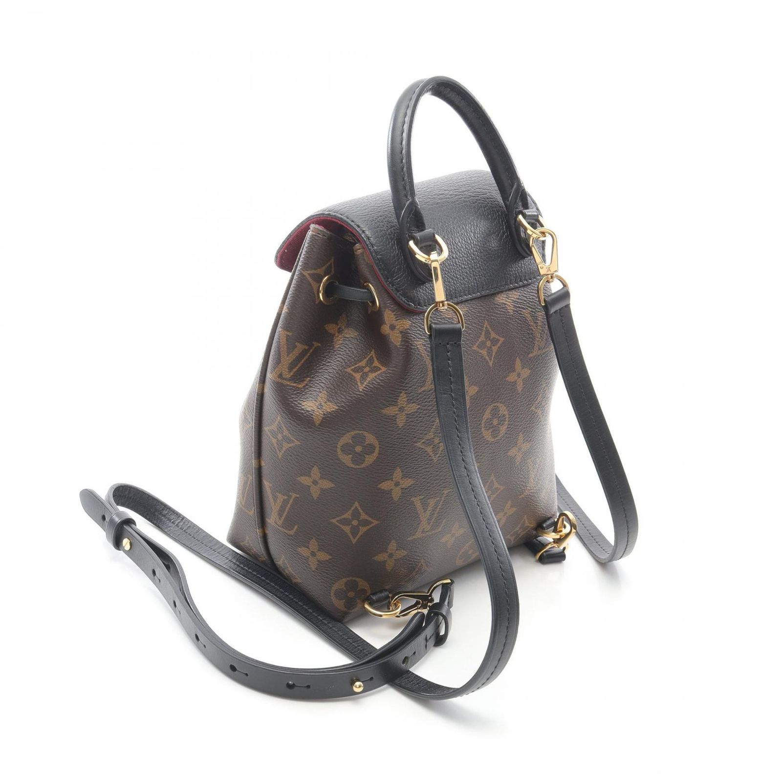 ルイ ヴィトン LOUIS VUITTON リュックサック バックパック モンスリ NM BB M45516 ノワール PVCコーティングキャンバス レザー モンスリ NM BB レディース Used A
