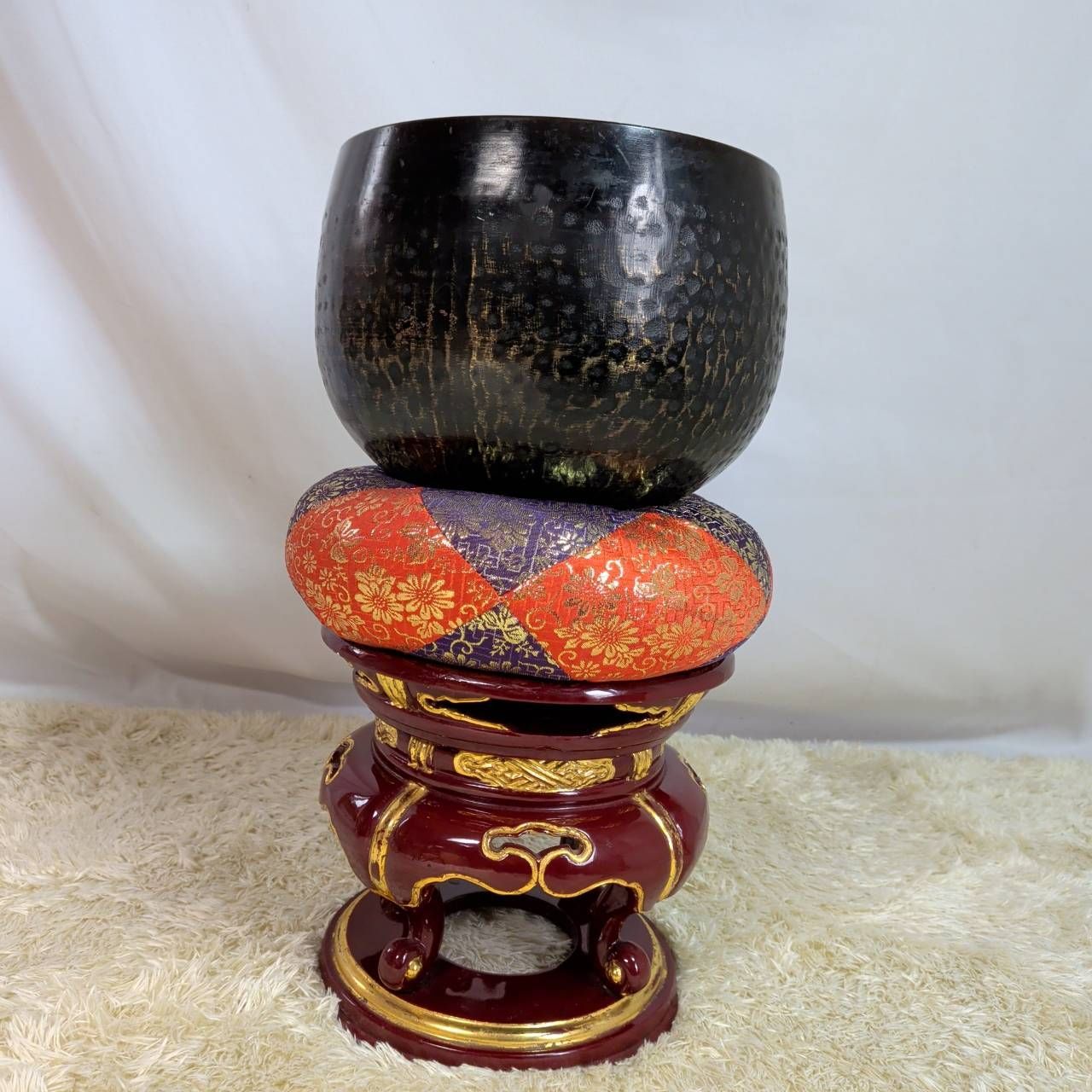 仏具セット おりん 中 7寸 ７号 りん布団 台 傷汚れあり WWW_OPDRERGINERDOGAN_COM