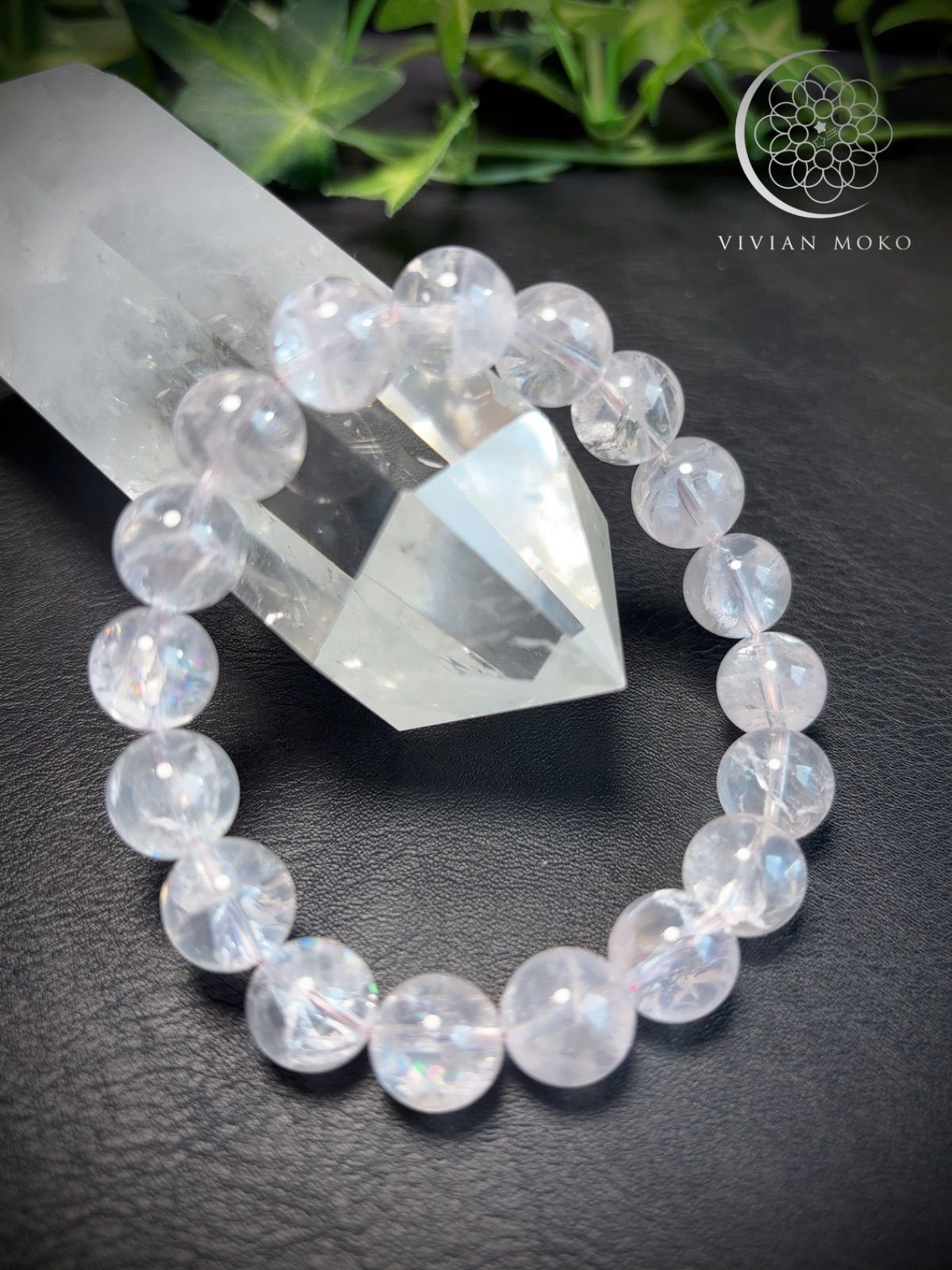 💎天然石 大玉✨🌈虹沢山✨️アイリスローズクォーツ （透明度抜群