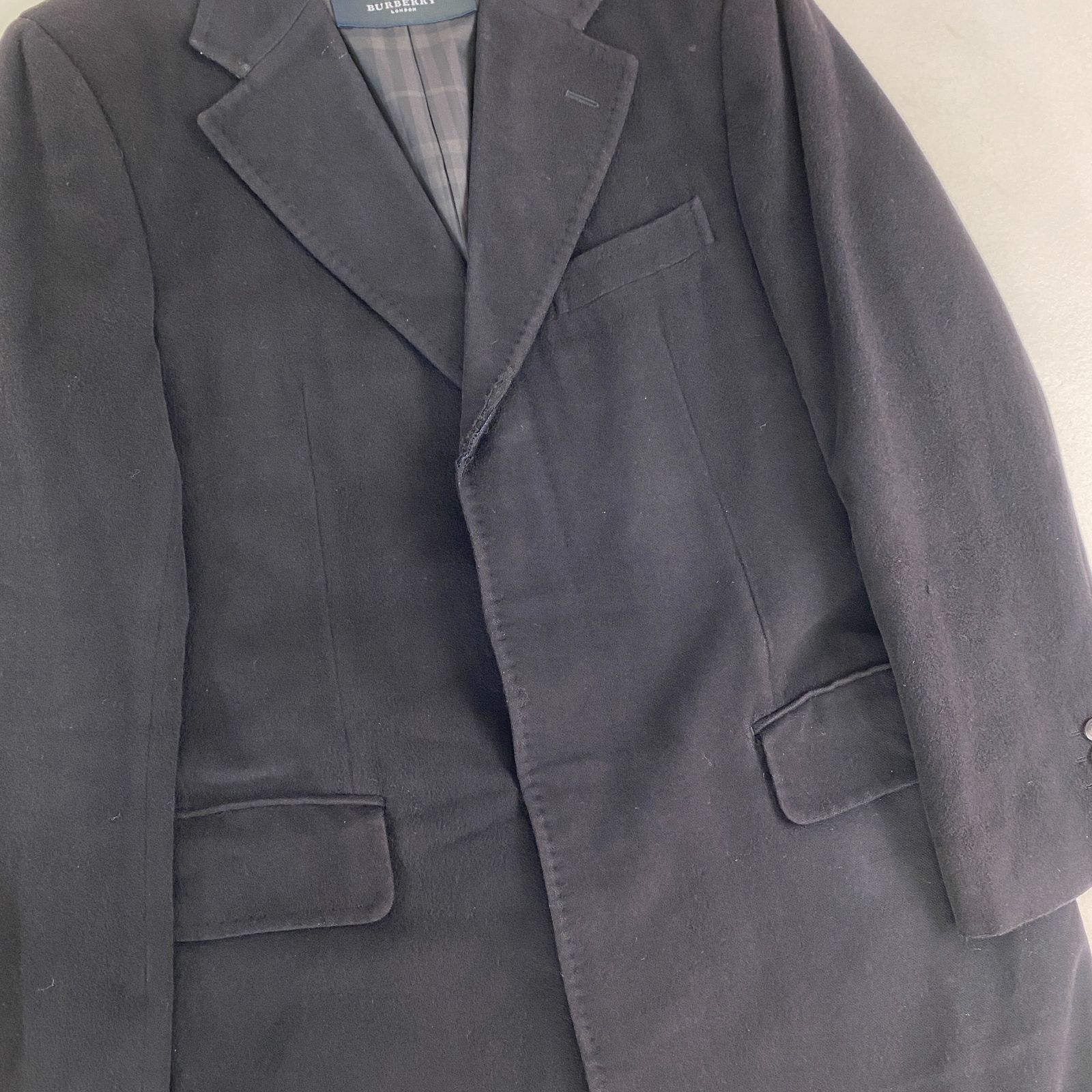 バーバリーロンドン ロングコート ノバチェック カシミヤ セール中